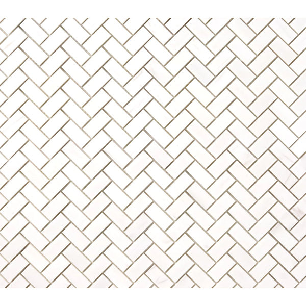 12" x 12" Marble Basketweave Mosaic Tile
