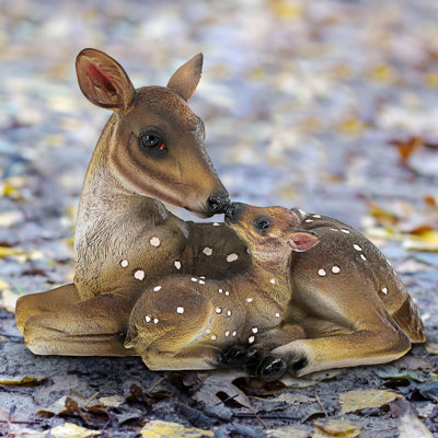 Mother's Love Doe and Fawn Statue