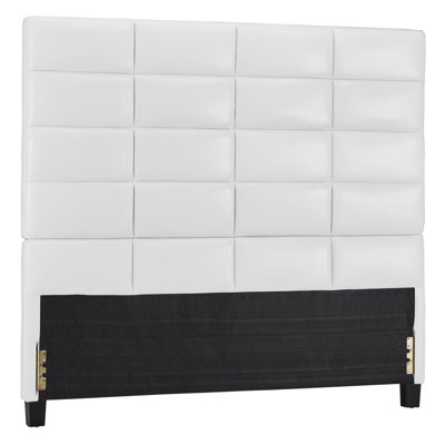 Kaster Upholstered Faux Leather Panel Headboard