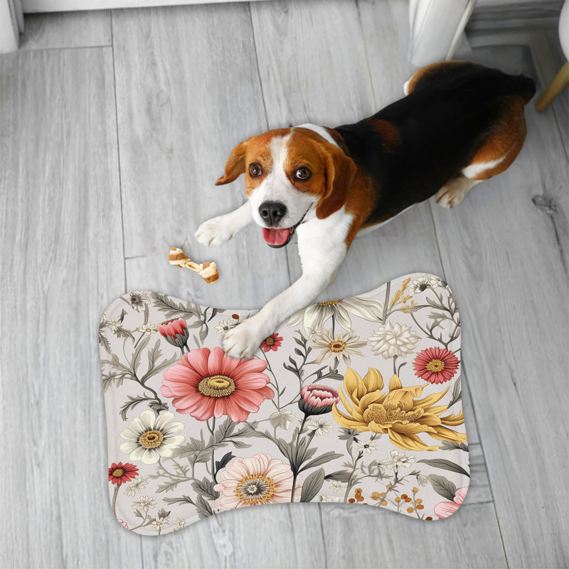 Tapis lumineux en forme d'os 1 pièce Bright Blossoms