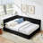 Full Size Upholstered Tufted Bed Frame, Sofa Bed Frame With Comfortable Backrest And Armrests, Full Size Bed For Bedroom, Living Room,Velvet(81''*60''*29.5'')-1837456355