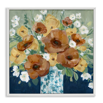 Giclée encadrée «Bold Poppies Orange Flowers» par Carol Robinson
