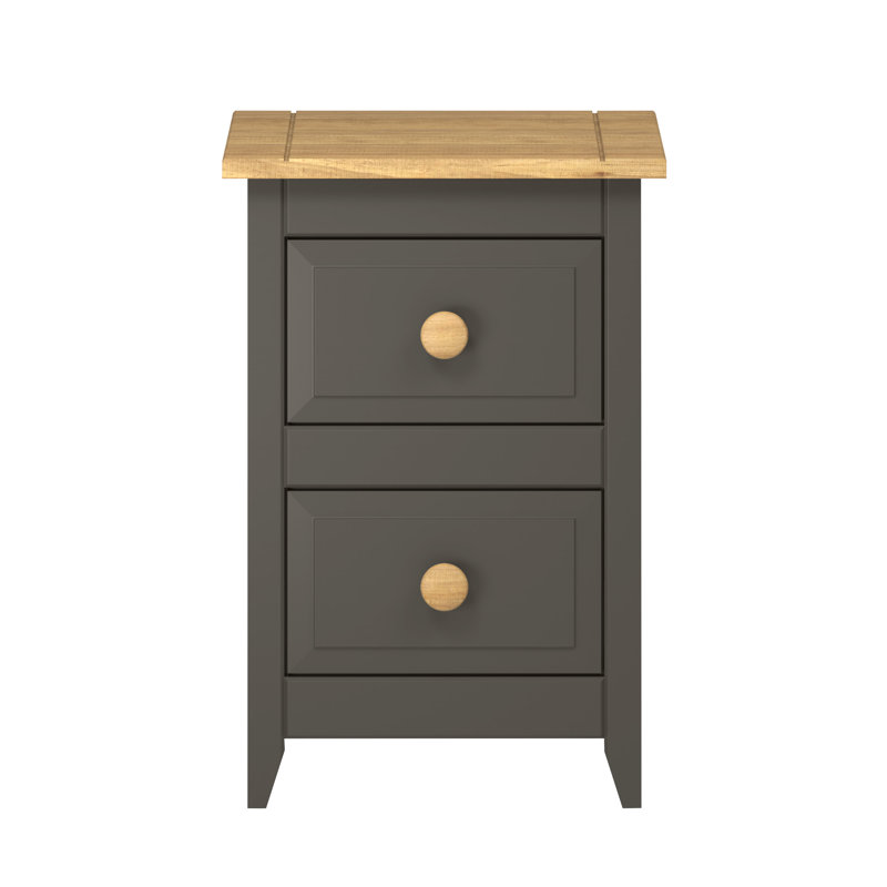 Crossland 2 Drawer Petite Bedside Table