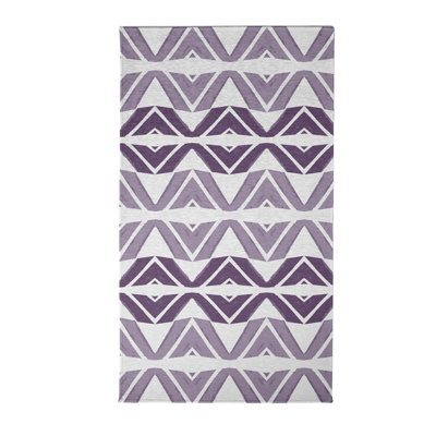 Chevron mauve Tapis décoratif