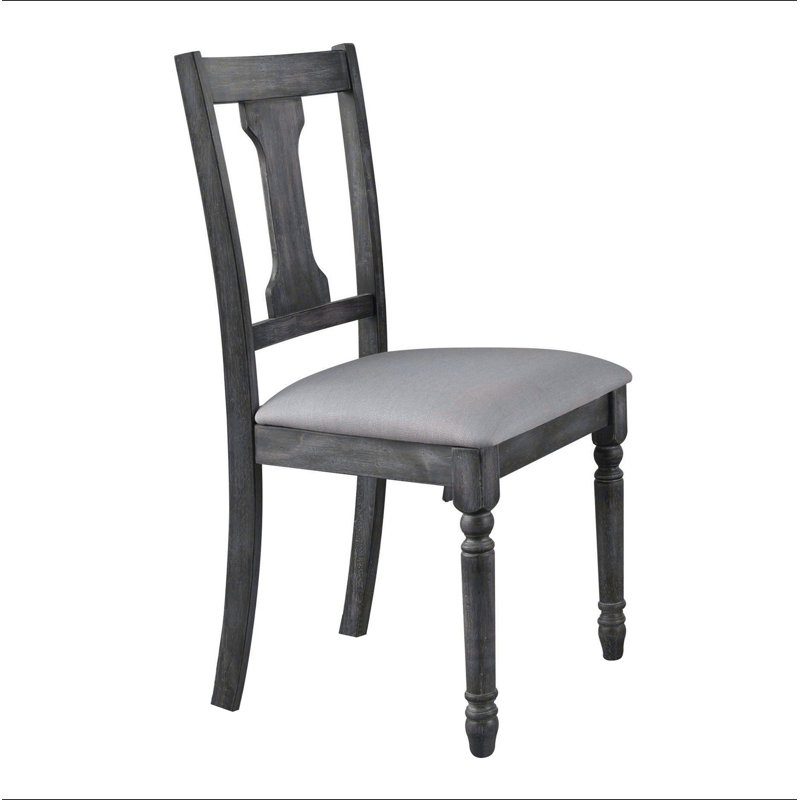 Chaises d'appoint à dossier ouvert brun clair et gris patiné (ensemble de 2)