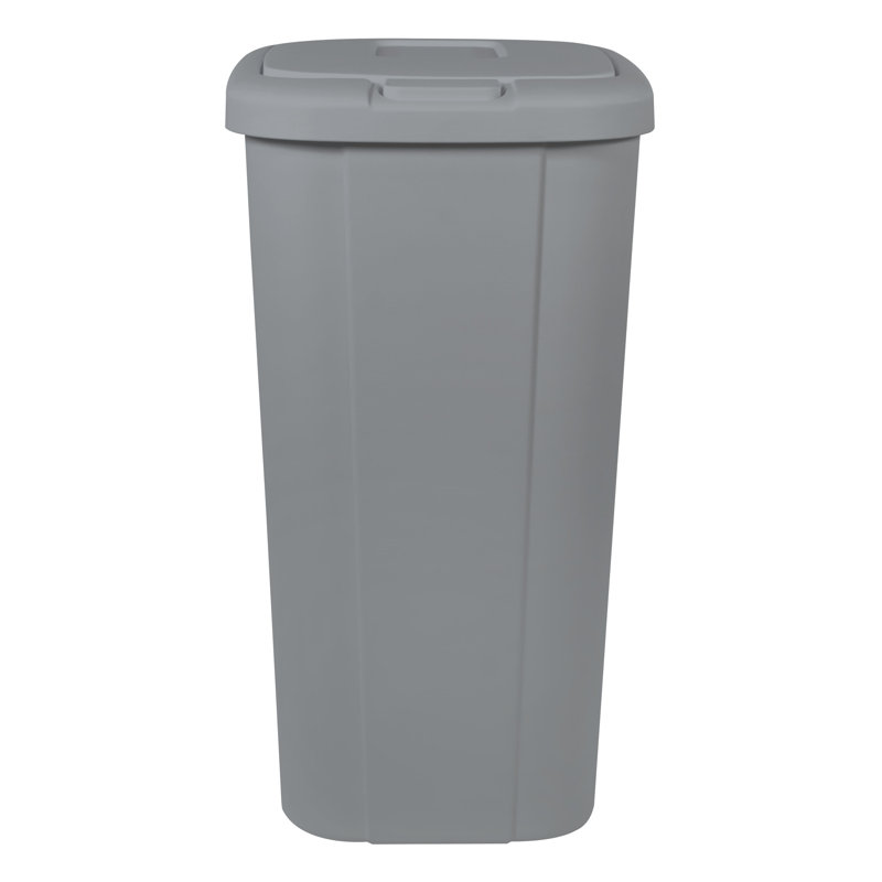 Poubelle à couvercle tactile 13,3 gallons, gris