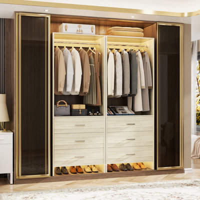 4ft Closet System with Wooden Drawers