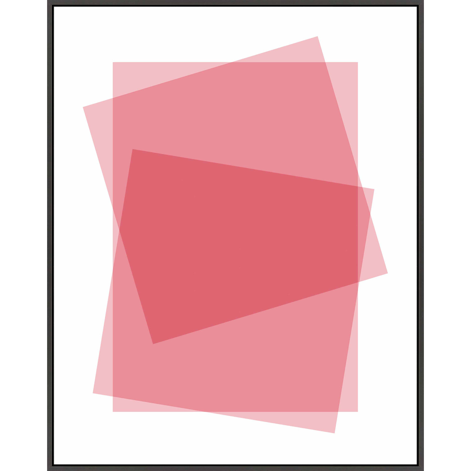 Kami "Pink" Print by Jacques Pilon, Black Framed Canvas, 25" H x 20" W