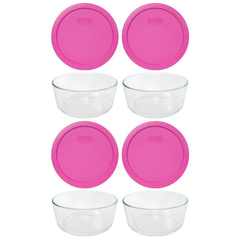 4 Cup Food Storage Container, Pink
