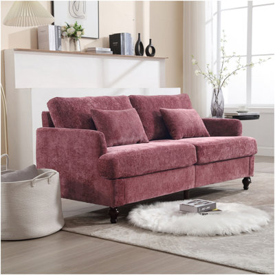 Canapé en chenille de style Mid Century