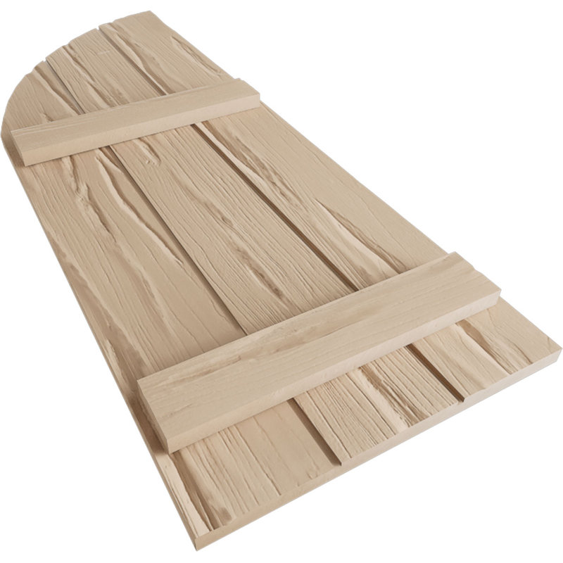 Timberthane à trois planches jointes avec niches en bois, H 58 po x l 16,5 po, 16", Texture Riverwood / brun clair apprêté