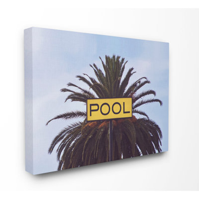 " Vintage Vibes Palm Tree With A Yellow Pool "