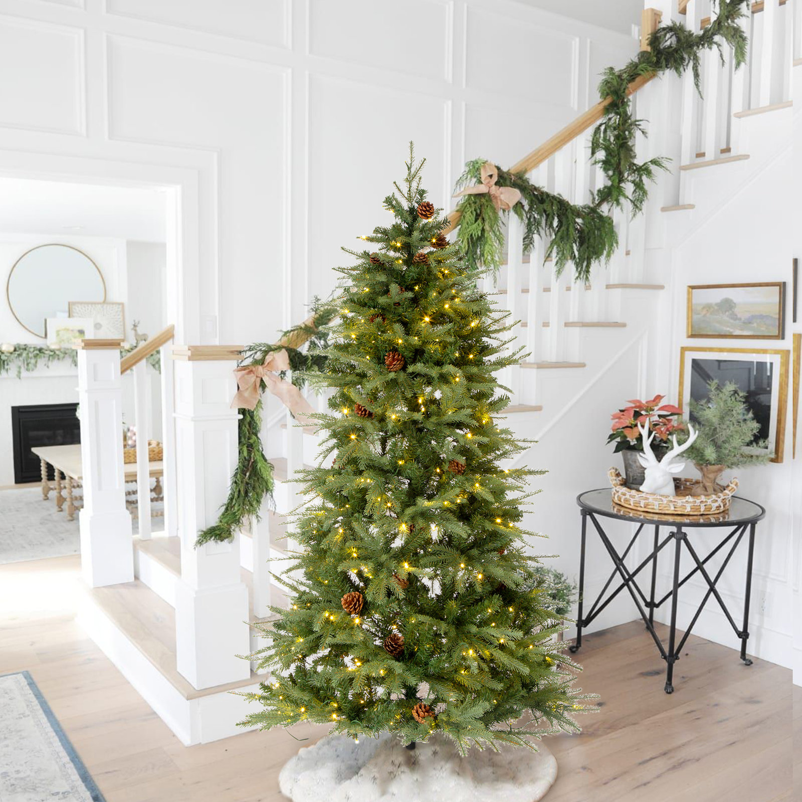 Guillema Pre-Lit Fir Christmas Tree, 6' H