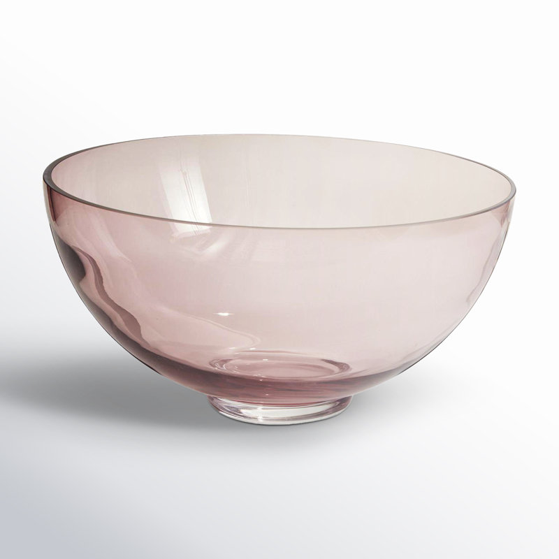 Joss & Main Angier Glass Serving Bowl, Purple