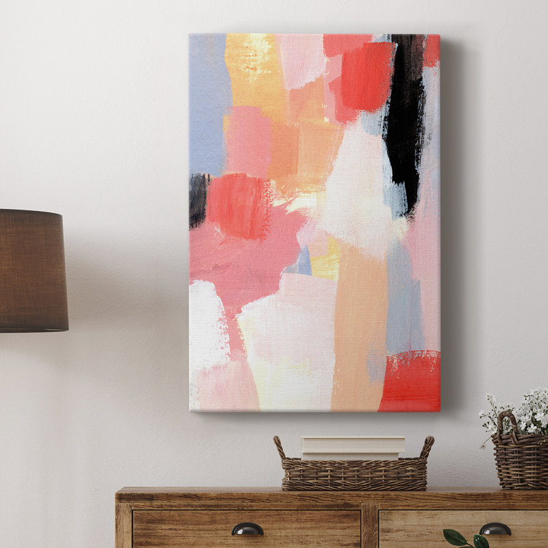 Aérien écarlate I - galerie Cavas sur mesure, H 12 po x l 8 po