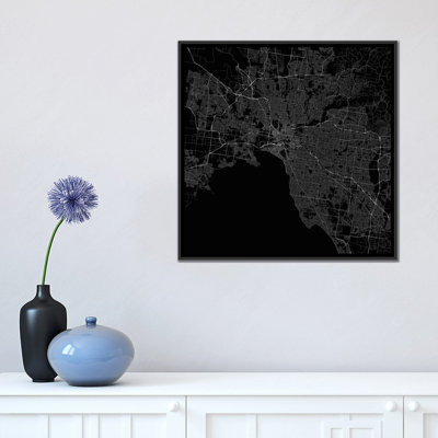 « melbourne chaussée », impression carrée sur toile tendue
