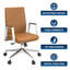 Fauteuil de bureau rembourré en cuir Waide-1404872424