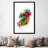Michael Tompsett "Ireland Map Paint Splashes" Painting Print on Canvas-914983764-844444176-914983763