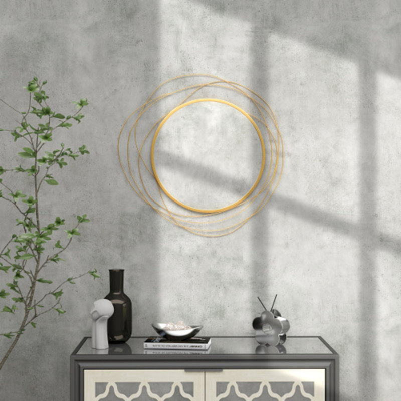 Miroir mural moderne, Doré