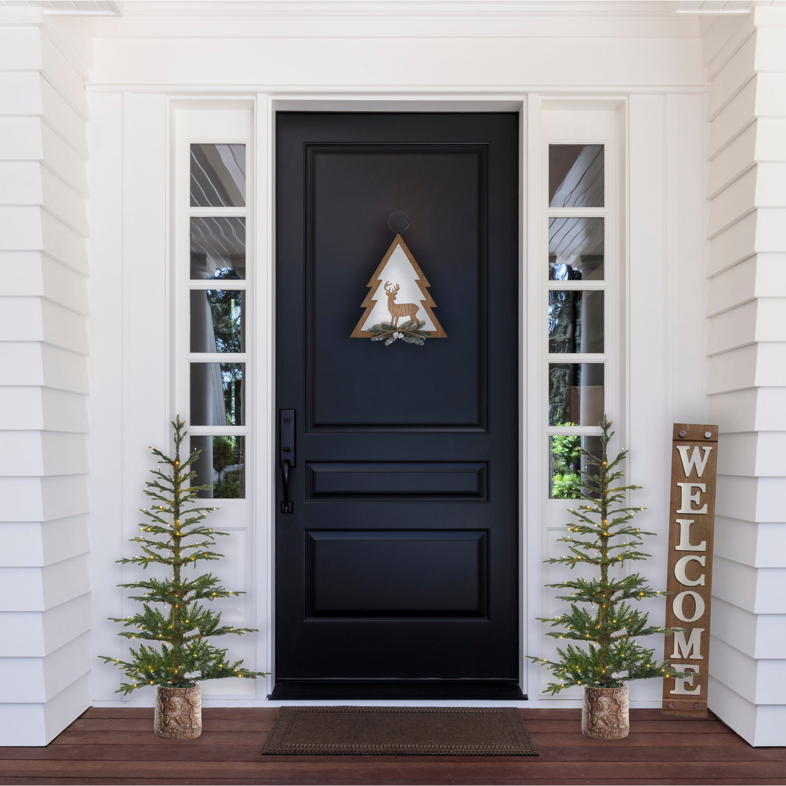 White 5' Pre-Lit Fir Christmas Tree