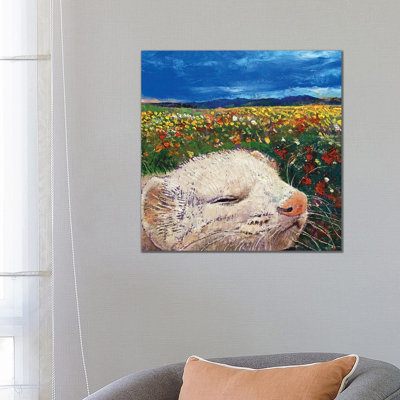 Ferret Dreams 1 Piece Wrapped Canvas Wall Art