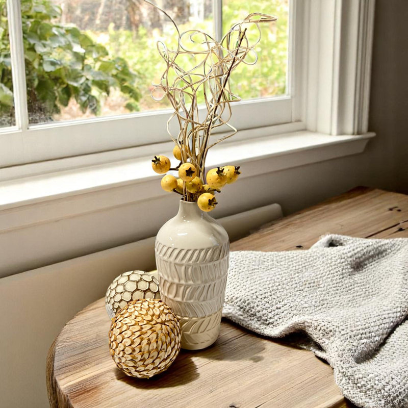 Stoneware Patterned Vase
