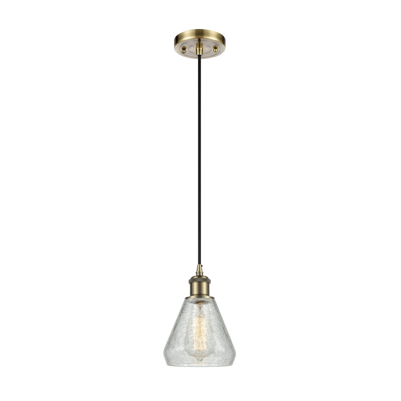 Luminaire suspendu en dôme à 1 lumière Costilla, Ampoule non incluse