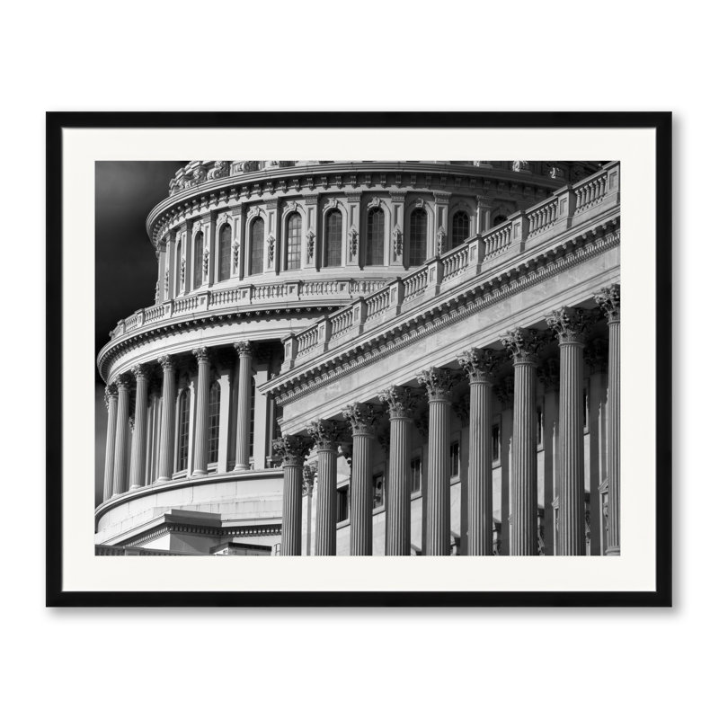 Capitol Ii Print by Robert Dodge, Black Framed Paper, 25.2" H x 31.2" W