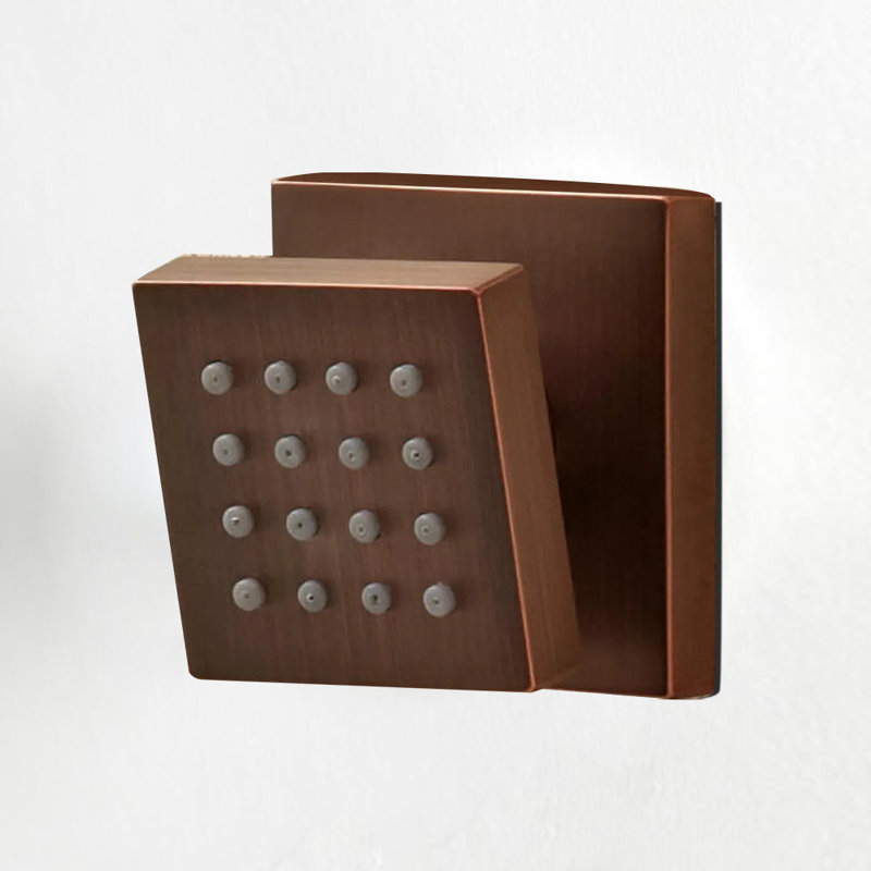 Ensemble de douche à jets en bronze huilé Juno - Système de douche mural luxueux