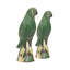 Lily's Living 12" H Green Terra Cotta Glazed Parrot - Large-921240093-921240092