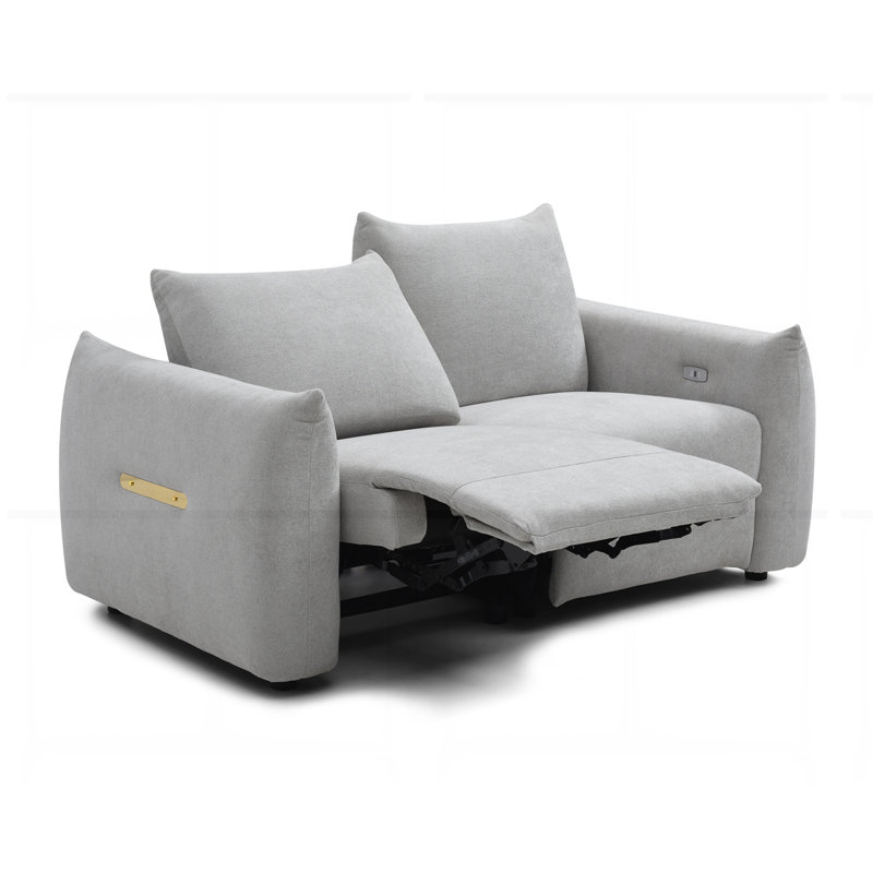 Ensemble de canapé inclinable électrique, Lin gris