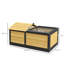 Wooden Tortoise House Small Pet Reptile with Hide Shelter Den and Run
