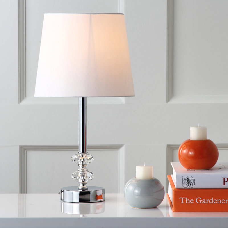 Herendeen Crystal Table Lamp, White