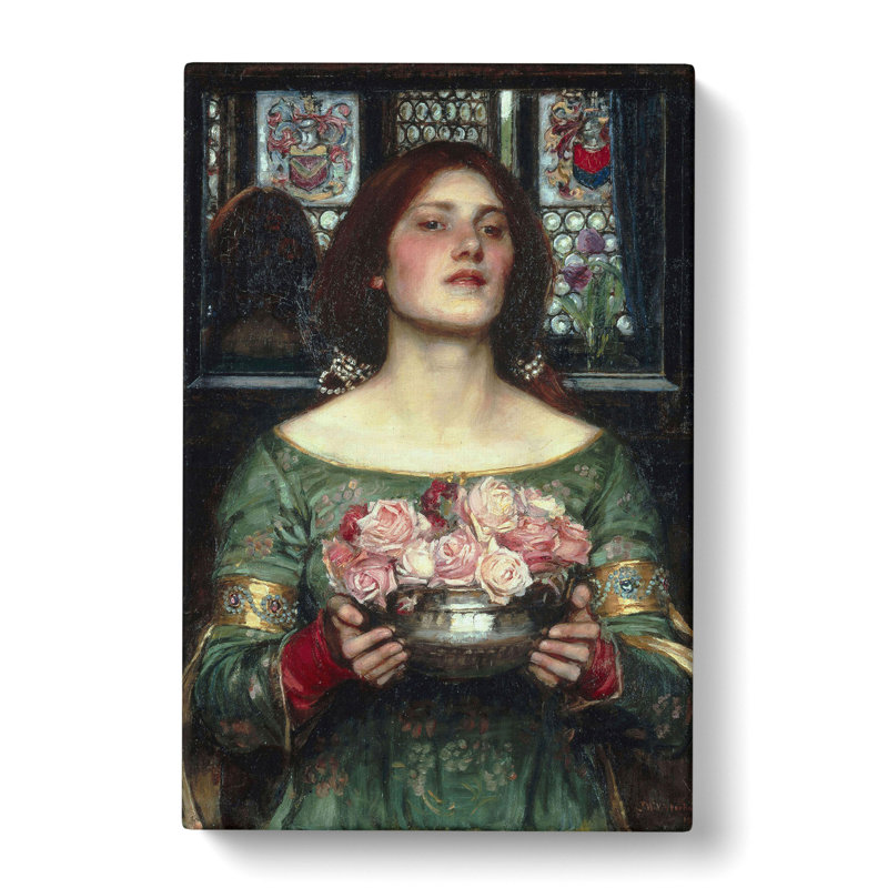 Girl With Flowers by John William Waterhouse - Wrapped Canvas Painting, 60cm H x 40cm W x 3cm D