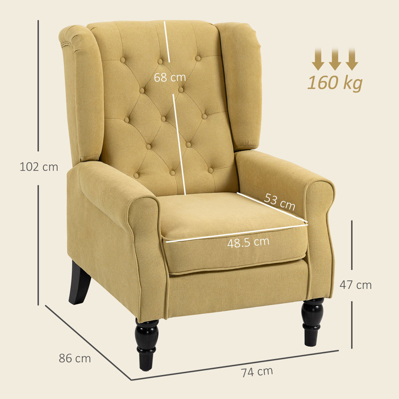 Crisbel Upholstered Accent Chair, Yellow