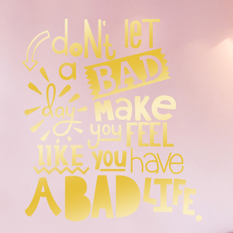 Wall Decal, Shiny Gold, Large