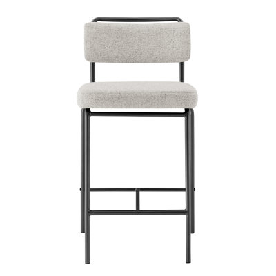 Wyett Upholstered Counter Stool with Metal Frame