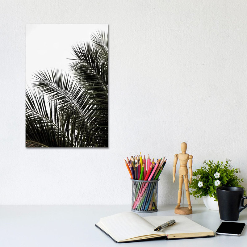 Palm Leaves III by Mareike Bohmer - Wrapped Canvas Print, 20.32 cm H x 30.48 cm W
