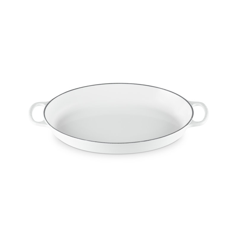 Le Creuset Enameled Cast Iron Signature Oval Baker, 3 Qt., White