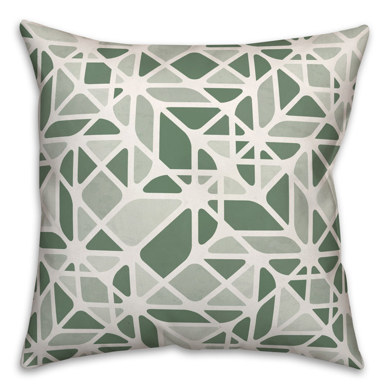 Housse et insert de coussin extérieur rétro Retro Cuts 2, 20 po x 20 po, Vert