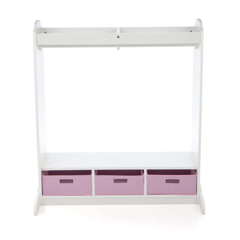 Kids Dress Up Storage Center Closet, White