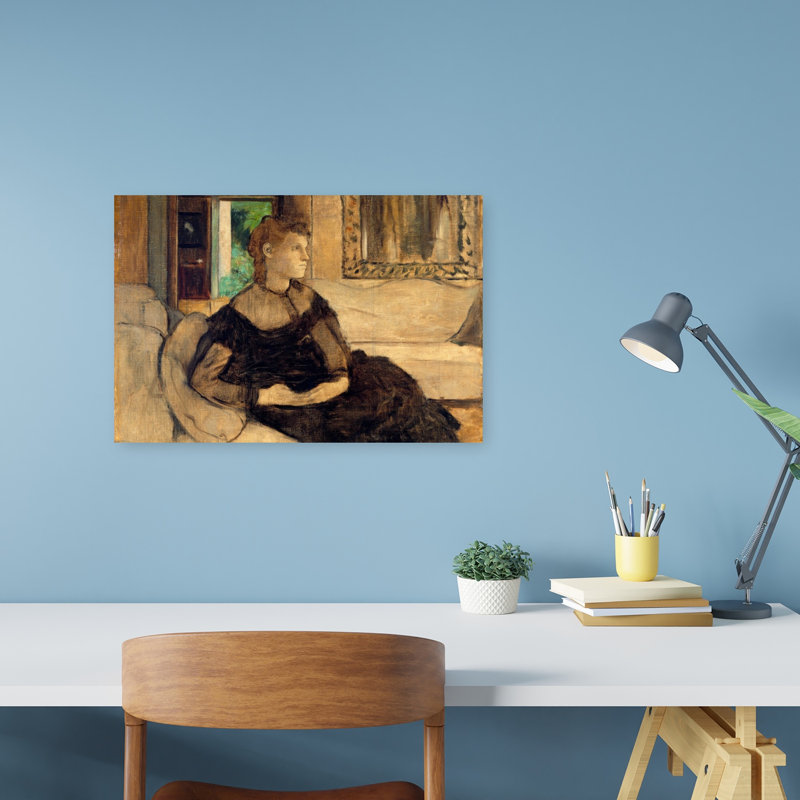 Madame Théodore Gobillard, 1869, portrait abstrait impressionniste contemporain, estampe murale, H 12 po x l 18 po