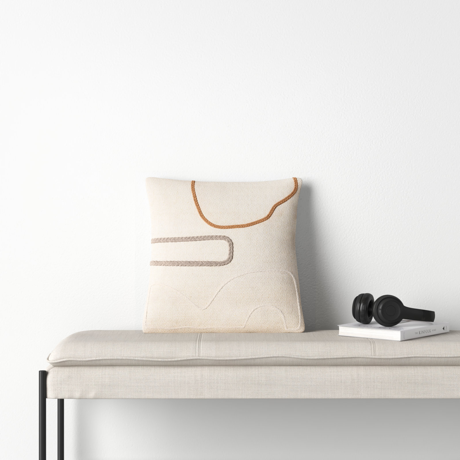 Alain Embroidered Throw Pillow - Thumbnail 3