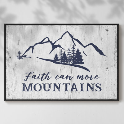 «Move Mountains», reproduction sur toile encadrée