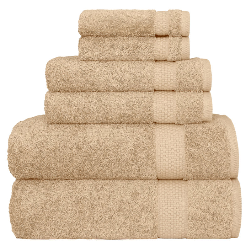 Ensemble de serviettes en coton turc 6 pièces Starlight, Sesame