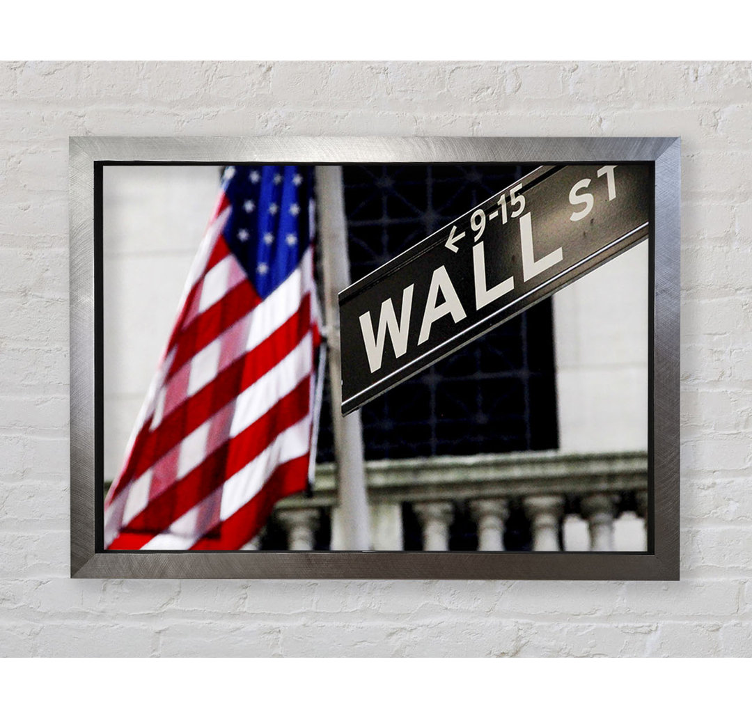 Wall Street Flag - Einzelner Bilderrahmen Kunstdrucke