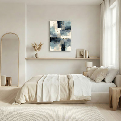 Ensemble d'une toile abstraite à l'aquarelle