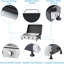 Barbecue au gaz à 3 brûleurs avec grilles en fonte, plateau plat Teppanyaki et plateau à graisse coulissant | Barbecue en acier inoxydable pour terrasse, cour ou camping