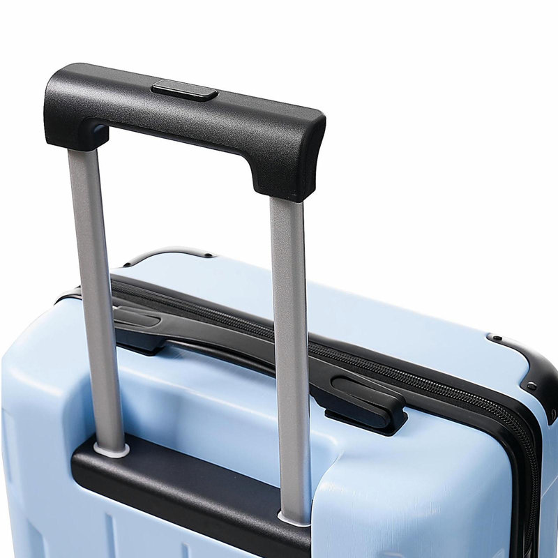 Bagage à main 20 pouces Hardshell, valise légère en ABS durable avec roulettes, serrure TSA intégrée, 2 cubes de rangement, bleu ciel