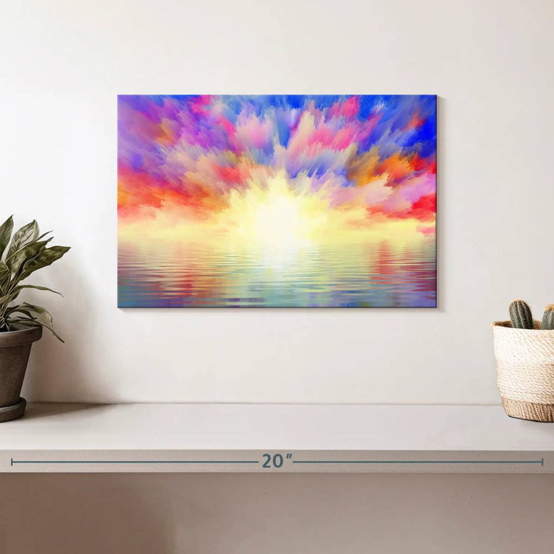 Alvord Ocean Sunrise Burst, H 8 po x l 12 po